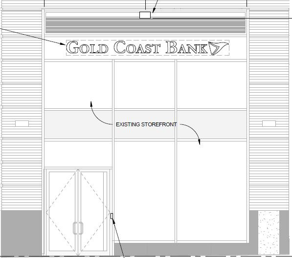 Storefront Elevation, Gold Coast Bank, Brooklyn, NY
