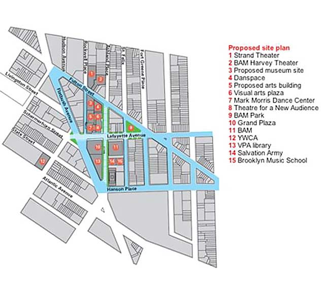 Dowtown Brooklyn Cultural District Site Map, Proposed Site Plan
