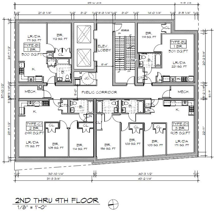 Plan rendering, Concourse Village, Bronx, NY
